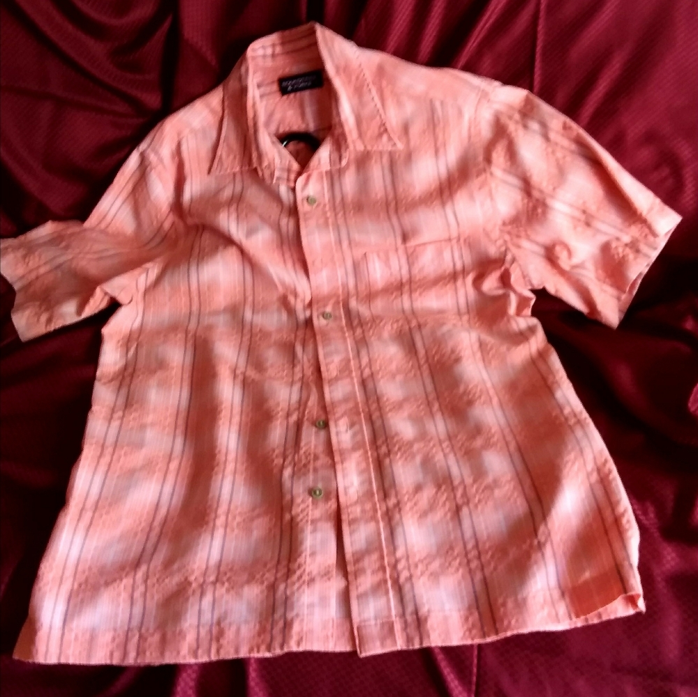 Men's short sleeves western style shirt.